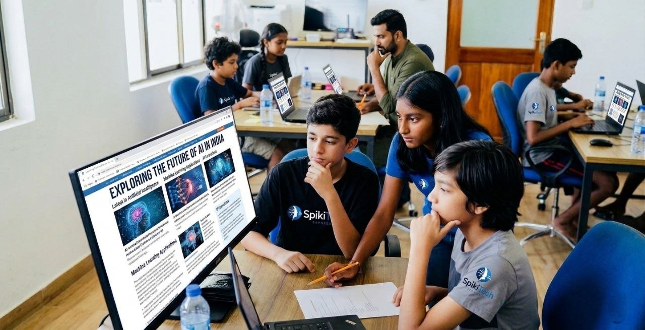 Students building projects